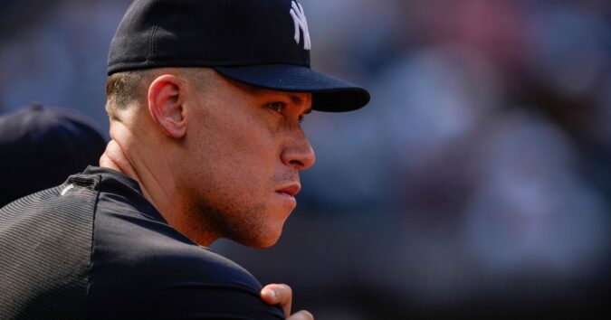 Three-time MVP Aaron Judge plays catch for first time in rehab from broken rib, return date unclear