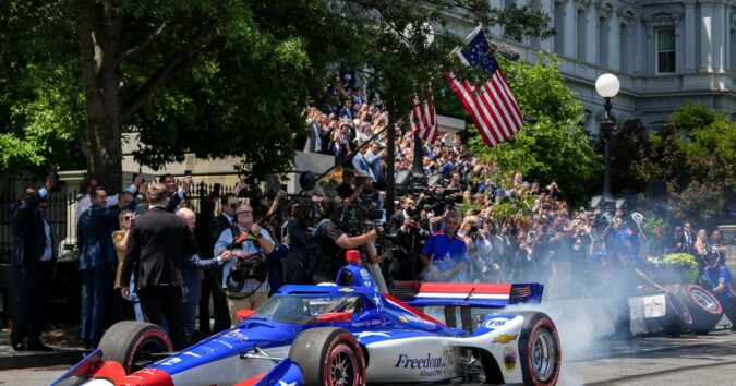 Trump's IndyCar race: Doing 200 in a 25 mph zone with manhole cover-displacing torque