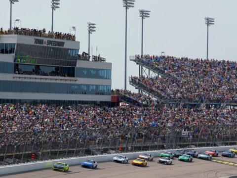 Ty Gibbs holds on to win NASCAR Cup Series race at Iowa Speedway