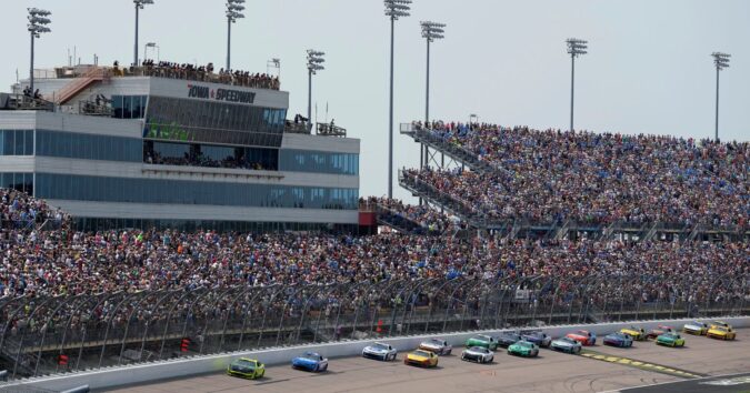 Ty Gibbs holds on to win NASCAR Cup Series race at Iowa Speedway