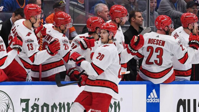 With Aho making team history, the Hurricanes squeaked past the Islanders in 2023