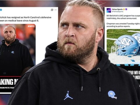 The Walls Are Closing In on UNC: Defensive Coordinator Steve Belichick resigns, WR Chapman Arrested