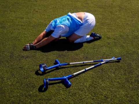 A new European soccer league for amputee players kicked off in Romania’s capital A new European soccer league for amputee players kicked off in Romania’s capital