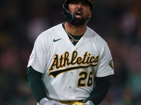 Athletics rally with 2 homers in 8th to complete comeback in 9-7 win over Angels