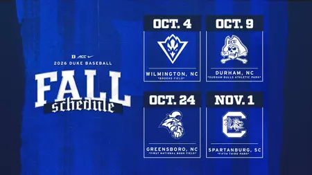 Baseball Sets Fall Ball Schedule