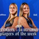 Boehringer, Klas Sweep ACC Weekly Field Hockey Awards