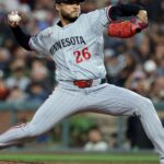 Bradley passes 200 strikeouts, pitches Twins to 3-2 win over Giants
