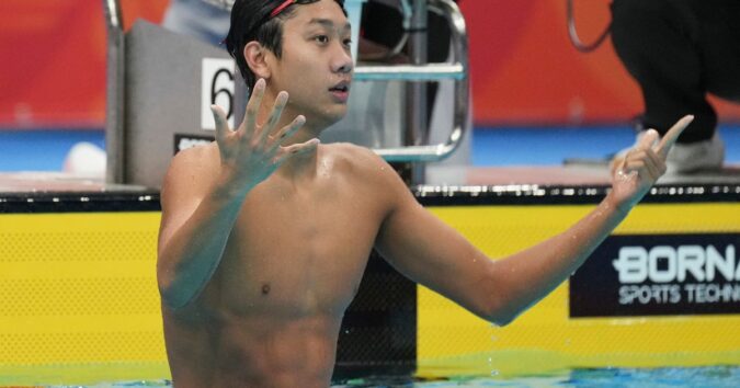 Chinese swimmer Zhang Zhanshuo completes sweep of seven gold medals at the Asian Games
