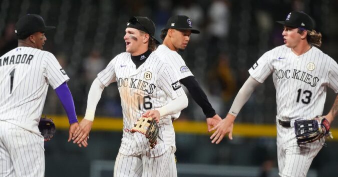 Cole Carrigg goes 4 for 5 and the Rockies defeat the Padres 9-3 to end 8-game losing streak
