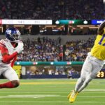Davante Adams, Matthew Stafford lead Rams past Giants 28-6 after Jaxson Dart's injury