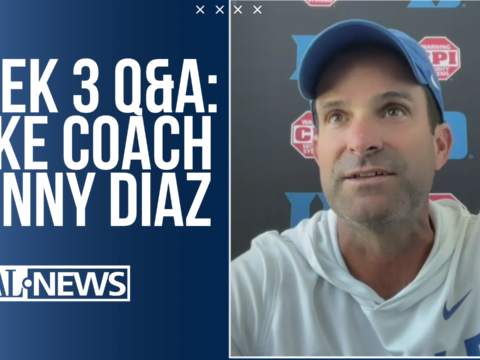 Duke football coach Manny Diaz hosts Q&A ahead of Stanford matchup