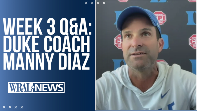 Duke football coach Manny Diaz hosts Q&A ahead of Stanford matchup