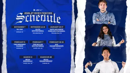 Duke Unveils 2026-27 Fencing Schedule