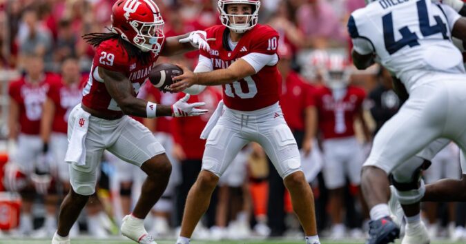 Hoover throws 4 TDs and No. 5 Indiana routs Howard 55-0