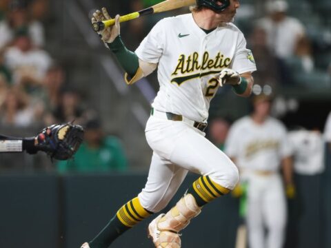 Jeff McNeil legs out winning single in 9th inning, lifts A’s to 6-5 victory over Blue Jays Jeff McNeil legs out winning single in 9th inning, lifts A's to 6-5 victory over Blue Jays