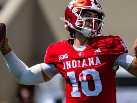 Josh Hoover shined in his Hoosiers debut, and he made it look gritty with a busted nose