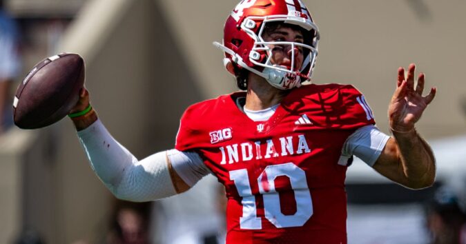 Josh Hoover shined in his Hoosiers debut, and he made it look gritty with a busted nose