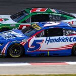 Larson leads Hamlin by single point in Cup Series playoffs as rainout sets Kansas starting lineup