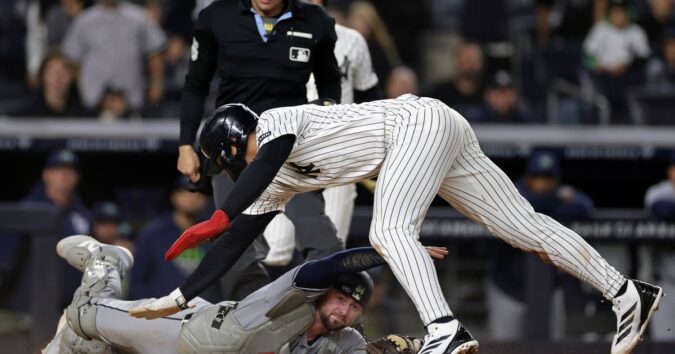 Lombard’s incredible slide, tiebreaking homer lift Yanks over Rays. Schlitter finishes with 1.95 ERA