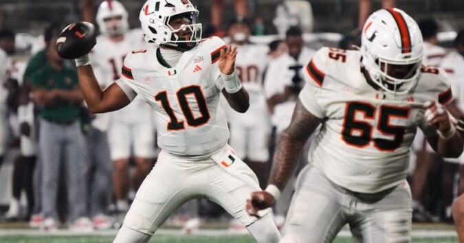 Mensah sets ACC consecutive-completions marks, defense rises in 4th as No. 5 Miami tops Wake Forest