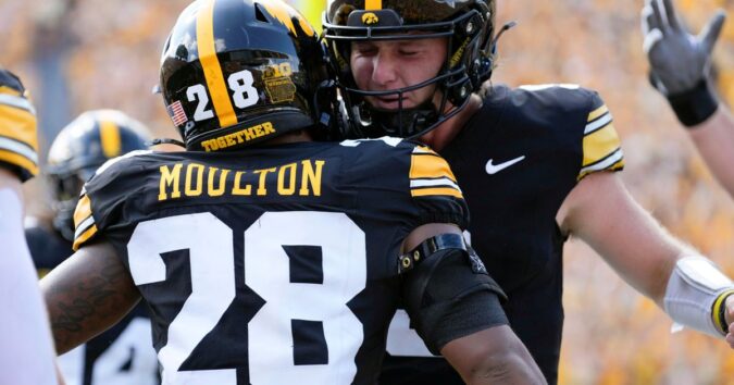 No. 22 Iowa uses defense, Moulton's running game to beat Northern Illinois 40-0