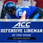 O'Connor Named ACC Co-Defensive Lineman of the Week