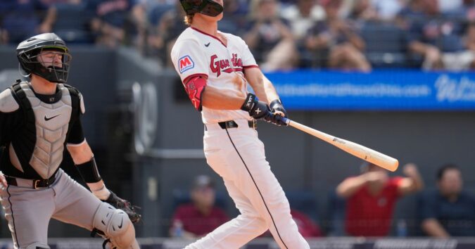 Petey Halpin's 3-run homer propels Guardians past White Sox and into 1st place in AL Central