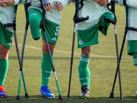 Photos of new amputee soccer league as it kicks off in Bucharest