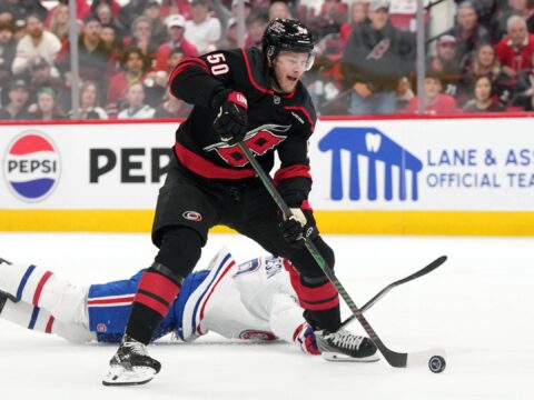 Providing stability on the fourth line, Eric Robinson has found his home in Carolina