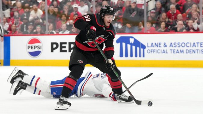 Providing stability on the fourth line, Eric Robinson has found his home in Carolina