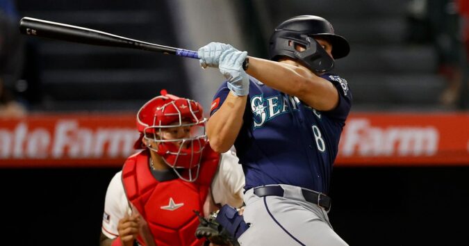 Raleigh and Naylor carry the Mariners past the
Angels, 7-2