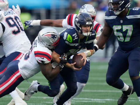 Sam Darnold injures hip on Seahawks’ first series of opener and is ruled out for rest of game Sam Darnold injures hip on Seahawks' first series of opener and is ruled out for rest of game