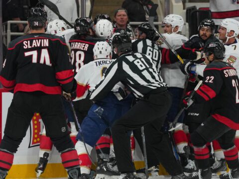 The Panthers beat the overtime buzzer, ruining a banner night for the Hurricanes
