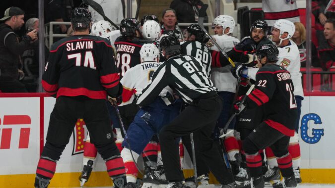 The Panthers beat the overtime buzzer, ruining a banner night for the Hurricanes