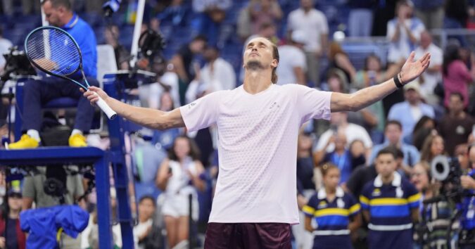 Top-seeded Alexander Zverev rallies just in time to avoid a first-round exit at the US Open