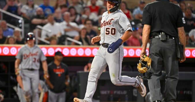 Torkelson homers to start 5-run 12th, Tigers top Twins 11-6