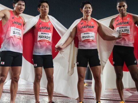 Track and field wraps up with relay gold for Japan on a rainy night at the Asian Games