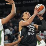 Wilson scores 30 points as the Aces beat the Storm 98-77