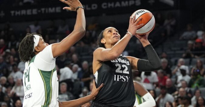 Wilson scores 30 points as the Aces beat the Storm 98-77