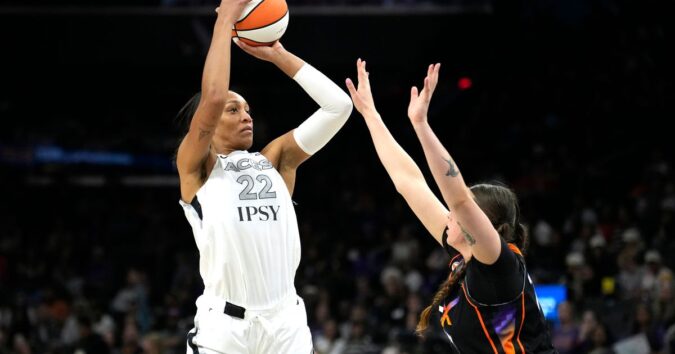 Wilson scores 34, Loyd adds 25 off bench, Aces head into playoffs after beating Mercury 100-82