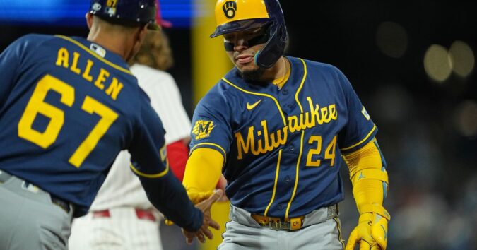 Yelich, Turang homer as Brewers win 99th game of season, delay Phillies’ possible playoff clinch