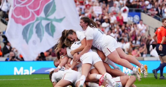 Zoe Harrison’s last-gasp intercept try seals England win over Black Ferns in WXV rugby