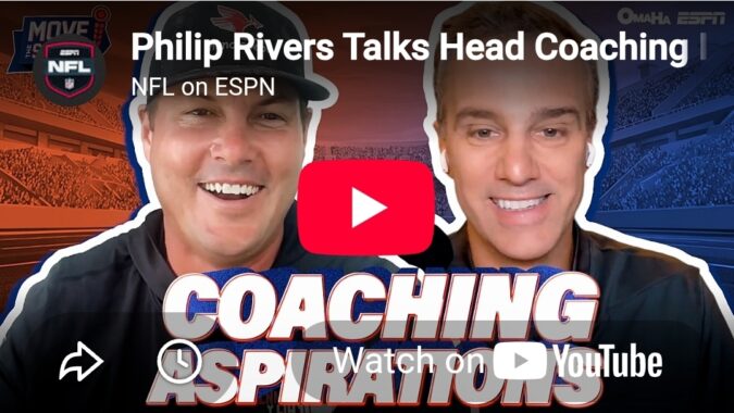 WATCH: Philip Rivers Talks About Prepping for a Head Coaching Gig on ‘Moving The Sticks’ ESPN Podcast