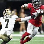 Bijan Robinson powers Falcons past Saints 45-24 on the 20th anniversary of the Superdome's reopening