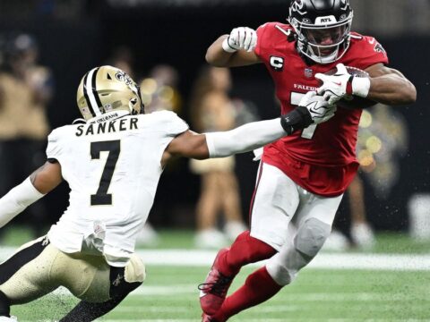Bijan Robinson powers Falcons past Saints 45-24 on the 20th anniversary of the Superdome’s reopening