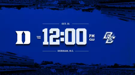 Boston College at Duke Kick Set for 12 p.m. Boston College at Duke Kick Set for 12 p.m.