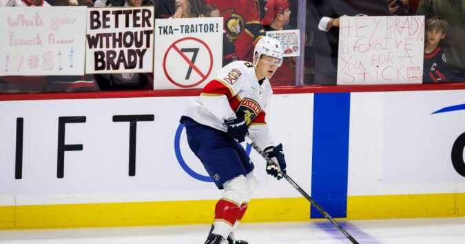 Brady Tkachuk gets ice-cold reception in return to Ottawa with Florida Panthers