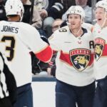 Brady Tkachuk has natural hat trick, brother Matthew has 5 assists as Panthers roll Blue Jackets 7-3