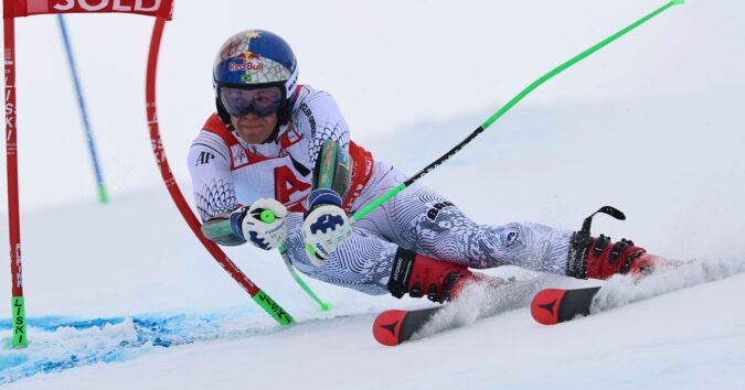 Brazil’s Olympic ski champion Pinheiro Braathen poised for win with 1st-run lead at season opener