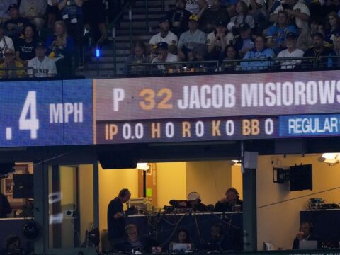 Brewers’ Jacob Misiorowski sets World Series velocity record on his first pitch Brewers’ Jacob Misiorowski sets World Series velocity record on his first pitch